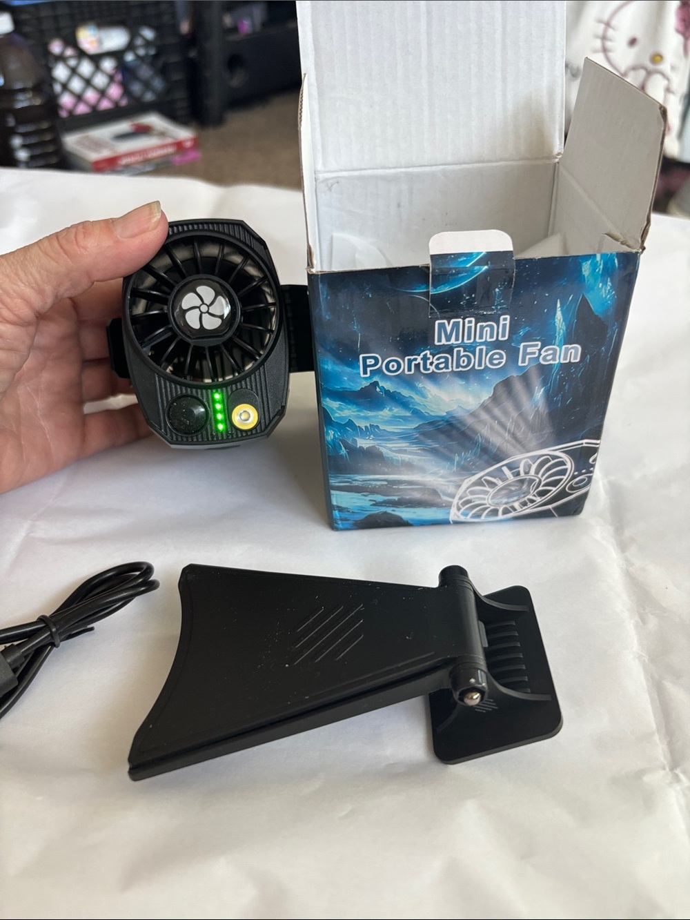 Mini Portable Clip-On Fan - Black